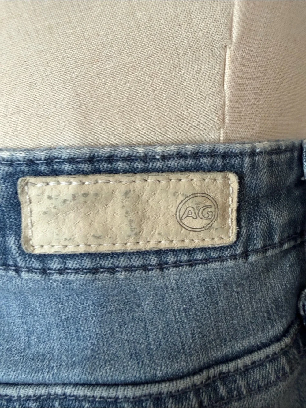 Adriano Goldschmidt AG The Farrah -SZ 29-High Rise Skinny Crop Blue Denim Jeans